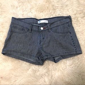 Blue and White Striped Levi’s Strauss Shorts